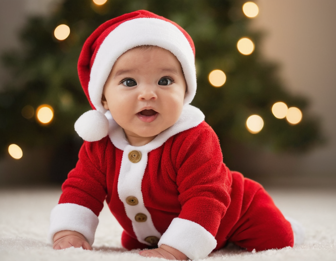 Baby in holiday outfit